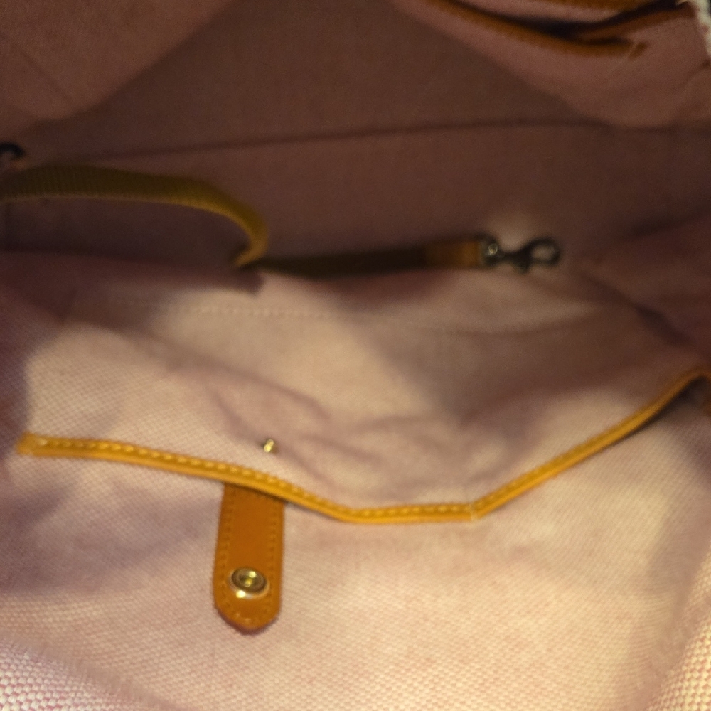 Dooney & Bourke Navy and Tan Leather Tote - Picture 6 of 10
